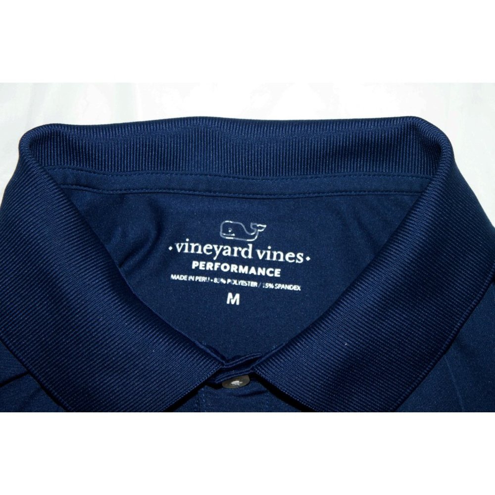 Vineyard Vines Performance Mens Long Sleeve Whale Logo Polo Shirt Size Medium - Picture 5 of 5